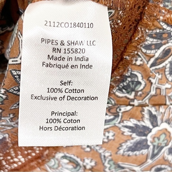 Veronica Beard Ruffle Balloon Sleeves Weslayan Blouse Top in Cinnamon Multi - Picture 7 of 10